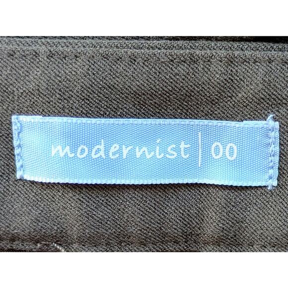 Sigrid Olsen Modernist Dress Pants Size 14 Brown Straight Leg Career Pockets - Picture 9 of 10